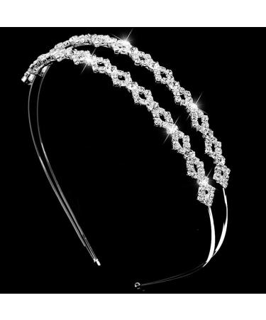 Frcolor Bridal Rhinestone Headband Wedding Bridal Headband Tiara Hair Band Lady Fashion
