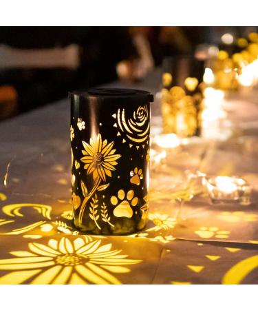 iHeartDogs Pet Memorial Solar Lantern: Pet Loss Gift for Shelter Pets - Sunflowers & Paws - Buy Online on GoSupps.com