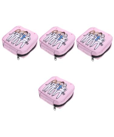 Healifty 4pcs Aunt's Towel Storage Bag Toiletry Organizer Purse Storage Bag Tote Purse Organizer Insert Portable Period Bag Tampon Organizer Menstrual Napkin Bag Menstrual Pad Container