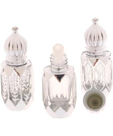 Clear Refillable Glass Roll-on Bottle with Stainless Steel Roller Ball - Perfect for Essential Oils and Perfumes - Buy Online on GoSupps.com