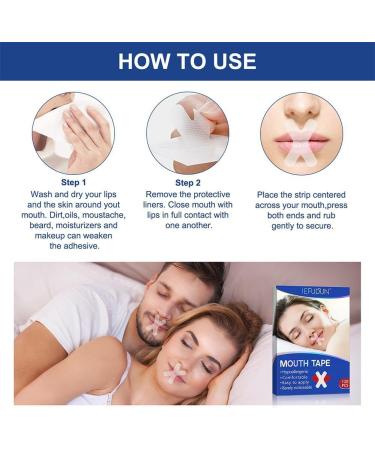 120pcs Gentle Sleep Mouth Tape Strips for Better Breathing and Less Snoring - Buy Online on GoSupps.com