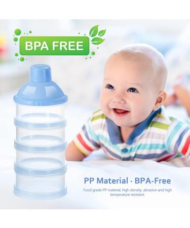 Bambebe 4-Layer Portable Milk Powder Dispenser & Snack Storage for Travel - Baby Formula Milk Powder Pots Container - Buy Online on GoSupps.com