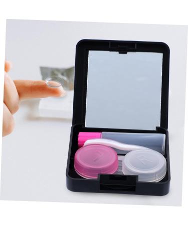 Buy Homsfou 12-Slot Contact Lens Case with Mirror - Travel-Friendly Colored Lens Holder Box (Black 4pcs) | Durable & Compact - Perfect for International Shipping - Buy Online on GoSupps.com