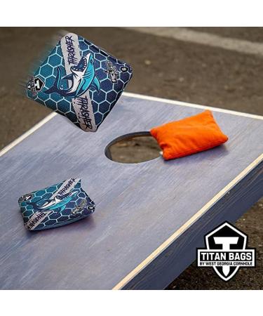 WGC Titan Thrasher ACL PRO Approved Cornhole Bags - Premium Regulation 16oz Toss Bags - Lurking Lagoon Honeycomb Design - Set of 4 - Buy Online on GoSupps.com