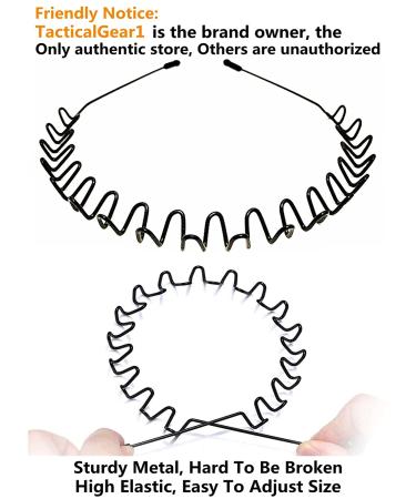 Black Wavy Metal Headband for Men and Women - Unisex Sports Hairband for Outdoor Activities - Buy Online on GoSupps.com