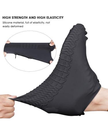 Rehomy Waterproof Shoe Covers | Non-Slip Silicone Rain Overshoes with Zipper | Outdoor Shoe Protector for Kids, Men, Women | Black L (EU 38-42) - Buy Online on GoSupps.com