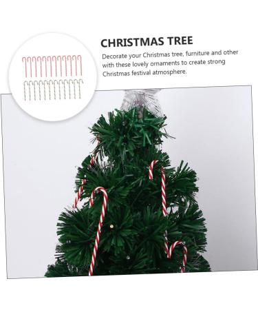Zerodeko 24pcs Christmas Cane Ornament Red White Candy Cane Candy Crutch Pendants Christmas Utenciles Acrylic - Buy Online on GoSupps.com