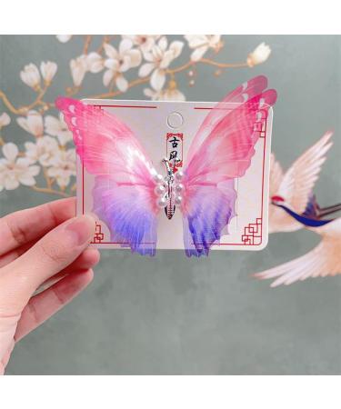 2023 New Large Gradient Moving Butterfly Hair Clips - 2 Pcs Set | Cute Sparkly Hair Accessories for Girls - Buy Online on GoSupps.com