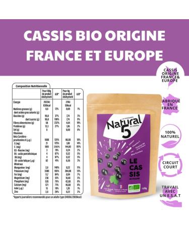 BLACKCURRANT POWDER ORGANIC 120G - Rich in iron vitamin C E folates etc. Night vision. Ideal for smoothie blender yogurts desserts - Buy Online on GoSupps.com