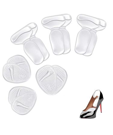 Heel Cushion Inserts & Metatarsal Pads  3 Pairs Heel Grips and 3 Pairs Ball of Foot Cushions  for Women & Man to Improve Shoe Fit Reduce Pain Add Comfort Prevent Blisters Can Use for Special Events