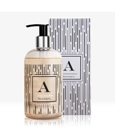 Monogrammed Liquid Hand Soap | Choose from Letters A to Z | Citrus Bloom Scent | Personalized Monogram Liquid Hand Soap for Bathroom | Cruelty & Paraben Free |12 oz - Letter A A Citrus Bloom