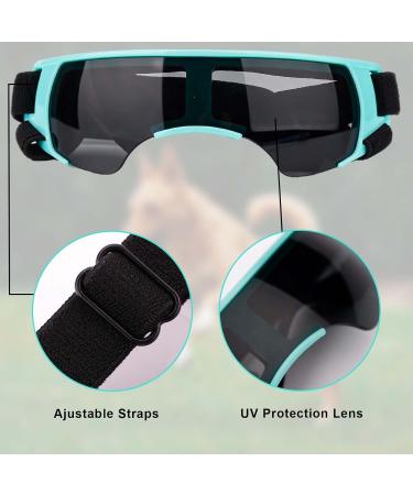 Dog Goggles for Small Dogs Windproof Dog Sunglasses with Adjustable Strap Puppy Sunglasses for Small Medium Dogs Eye Protection Goggles for Outdoor Riding Driving Eyewear (Blue) - Buy Online on GoSupps.com