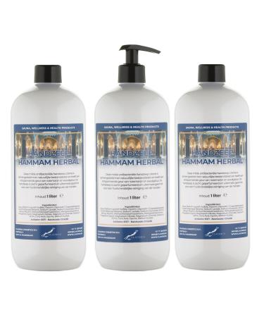 Claudius Hammam Herbal Hand Soap 1L - Pack of 3 - With Pump