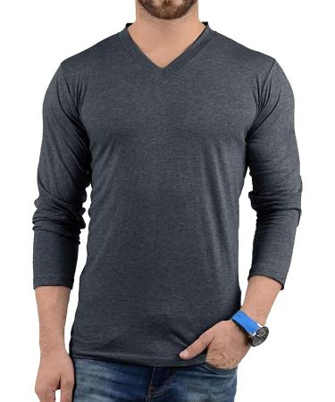Decrum V Neck Long Sleeve Men's T-Shirts Multipack - Set of 3 | Soft & Comfortable Full Sleeve Tees for Men - X-Large - Buy Online on GoSupps.com