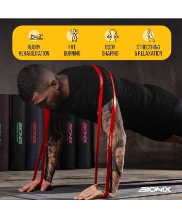 Bionix Pull Up Assistance Bands - 15lb Red Resistance Training Loop Band - Buy Online on GoSupps.com