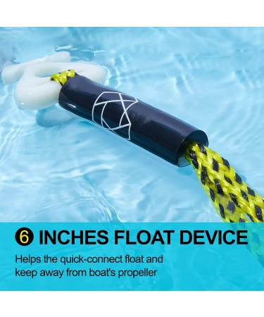 Obcursco 16ft Boat Tow Harness for 4 Rider Towable Tube Water Ski Wakeboard - Yellow/Black - Buy Online on GoSupps.com