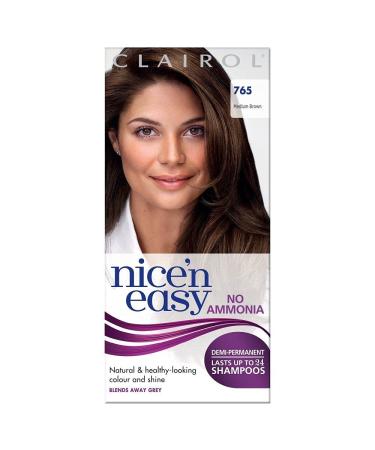 Clairol Nice 'N Easy Coloration longue dur e sans ammoniaque 765 Brun moyen Brun 1 unit (Lot de 1)