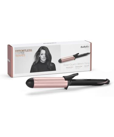 BaByliss Rose-Quartz 38mm Tong Professional Single Barrel Curling Iron - Buy Online on GoSupps.com