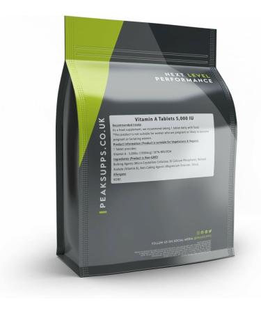High Potency Vitamin A Tablets 5000 IU (1500mcg) - 180 Tablets | Essential for Vision & Immune Health - Buy Online on GoSupps.com