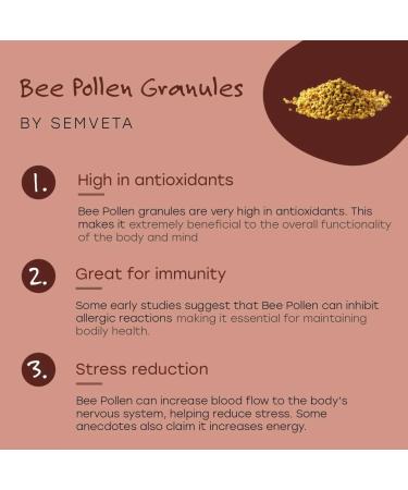100% Raw Bee Pollen - (300g) Bee Pollen Superfood - Antioxidant Rich Bee Pollen Granules - for Vitality & Longevity - Free from Any Additives & Fillers - Buy Online on GoSupps.com