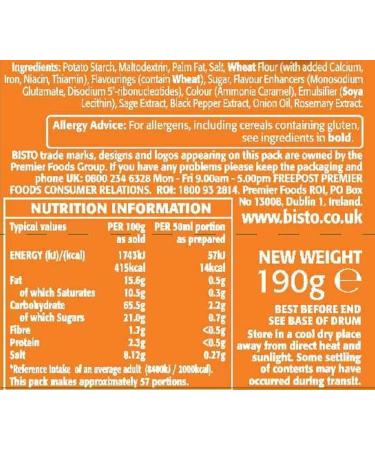  Bisto Bisto Reduced Chicken Gravy Granules 190g - Buy Online on GoSupps.com