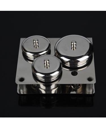 3pcs Stainless Steel Nail Art Kit - Compact Organizer Containers for Powder & Liquid Storage | Manicure Tools - Buy Online on GoSupps.com
