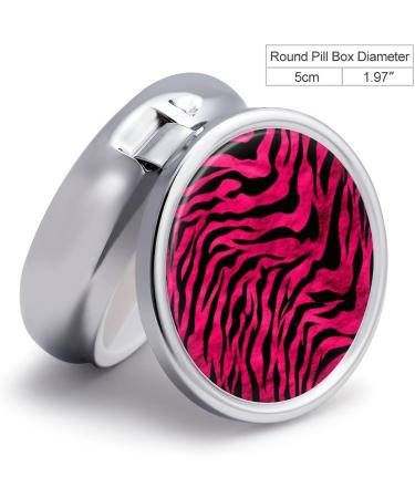 Portable 3 Compartment Pill Box - Zebra Tiger Leopard Print Travel Pill Organizer for Handbag & Pocket - Buy Online on GoSupps.com