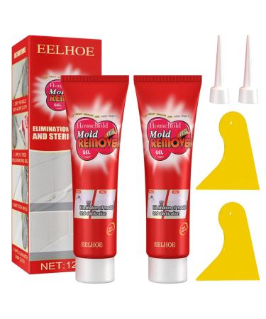 CLIUNT 2PCS Mould Remover Gel UK Powerful Magic Extreme Gel Household Mould Cleaner Gel for Bathroom Kitchen and Household (2 * 120g)