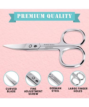 Professional Nail Scissors - Extra Fine Stainless Steel Smoke Shears with Leather Case for Toenails & Fingernails - Buy Online on GoSupps.com