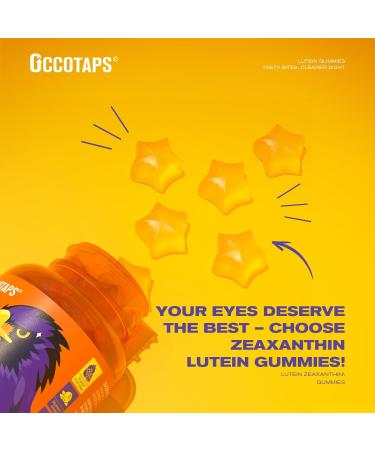 Lutein & Zeaxanthin Eye Vitamins Gummies for Daily Eye Health 20mg Lutein Sugar-Free High-Potency Gummy with Bilberry Extract Blue Light Support Star-Shaped Gummies 30 Count 30 Count (Pack of 1) - Buy Online on GoSupps.com