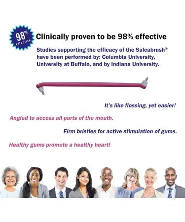 Sulcabrush Flosser Toothbrush with 2 Replacement Tips for Oral Hygiene Flossing Gum Health. Clean and Remove Plaque. Made in Canada - Buy Online on GoSupps.com