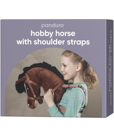 Panduro Hobby Horse - Portable Brown Hobby Horse with Shoulder Strap & Bridle | 29 cm Length - Ideal for Kids' Playtime - Buy Online on GoSupps.com