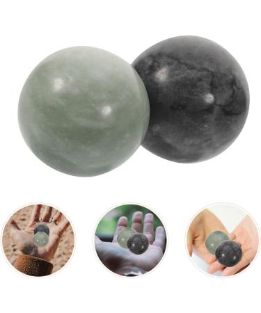 DEARMAMY Marble Green Baoding Balls - 2 Sets of Hand Massage Balls for Stress Relief & Chinese Health Exercise - Buy Online on GoSupps.com