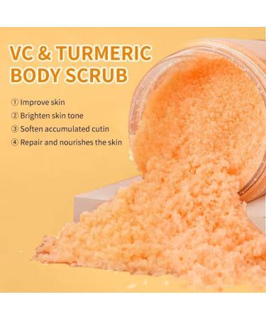 Gommage au sel Glow gommage exfoliant hydratant au curcuma et la vitamine C exfoliant nettoyant en profondeur pour le corps nourrit la peau en douceur pour le corps le visage et les pieds 2pcs - Buy Online on GoSupps.com