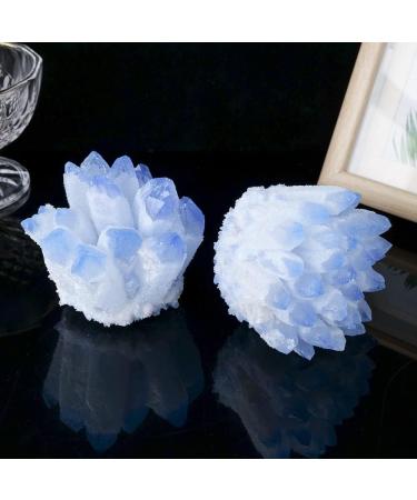 Natural Crystal Rough Home Natural Crystal Stone Blue Phantom Quartz Crystal Cluster Rock Stones Reiki Specimen Home Deco dingchi (Color : Blue Cluster Size : 300-400g) 300-400g Blue Cluster - Buy Online on GoSupps.com