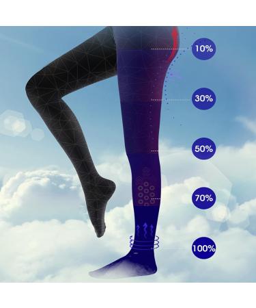 Compression Socks for Varicose Veins | High-Elastic Athletic Stockings for Men & Women | Ideal for Travel & Sports | XXL Black - Buy Online on GoSupps.com
