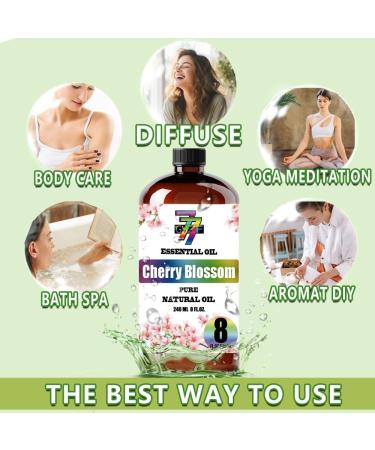 GV77ZF Essential Oil Set (2 Bottles one Bottle 4 fl oz/120 ml one Bottle 8 fl oz/240 ml) Pure Natural Cherry Blossom Oil and Jasmine Essential Oil Suitable for use in diffusers humidifiers - Buy Online on GoSupps.com