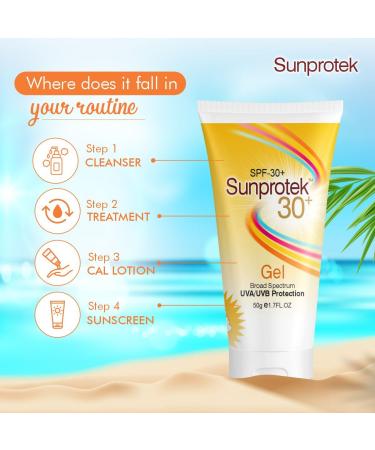 Sunprotek 30+ Gel - Advanced W/O/W Encapsulation Technology | 1.76 oz | International Shipping Available - Buy Online on GoSupps.com