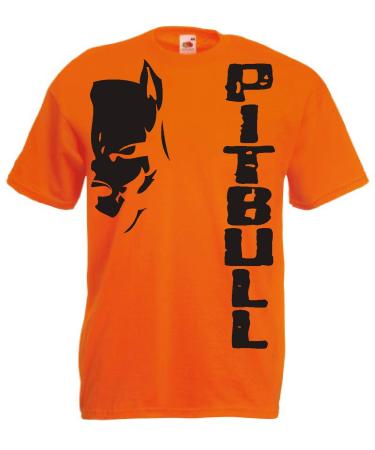 Generico t-Shirt Pitbull Fight Dog Kickboxing Boxing Gift Idea 12 Colors also for Kids 3XL Orange