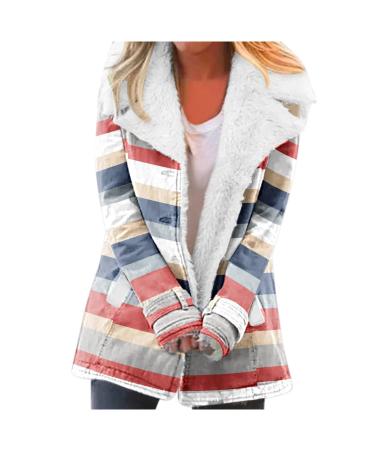 Hanxiulin fleece jacket plush jacket cuddly jacket women cardigan winter color variants transition jacket warm bomber jacket oversized coat outerwear fleecet xl white