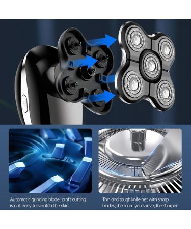 5 in 1 Electric Head Shaver for Bald Men | Ultimate Beard Trimmer & Nose Hair Razor | 5D Floating Design & LCD Display - Buy Online on GoSupps.com