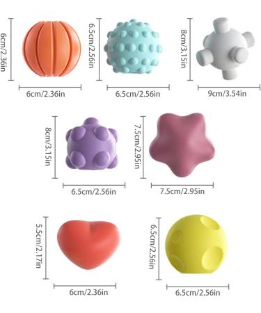 Xianxian Sensory Balls for Toddlers | Textured Multi Ball Set | Soft Grip Learning Toys for Babies 0-12 Months | Perfect Gift for Children - Buy Online on GoSupps.com