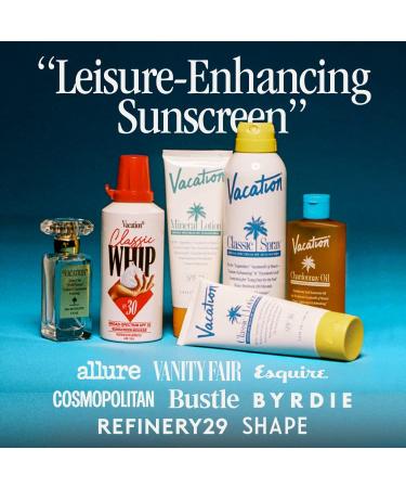 Vacation Classic Lotion SPF 30 Sunscreen with Air Freshener - Water Resistant Vegan Sun Tanning Lotion - Travel Size Body Lotion with SPF 30 - Buy Online on GoSupps.com