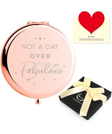 Gifts for Women-Birthday Gifts for Mom Personalized for Women Unique Rose Gold Compact Mirror Gifts for Her Daughter Sister Grandma Aunt Wife Girlfriend Mother Coworkers