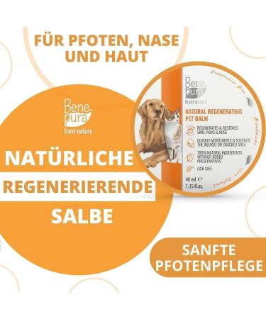 Benepura Pfotenbalsam 40 ml - Natural Paw Care for Dogs & Cats - Moisturizes Rough Cracked Paws and Noses - Wound Ointment & Paw Protection - Buy Online on GoSupps.com
