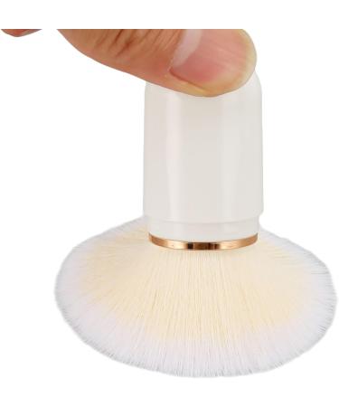 Soft Bristle 2 Pieces Face Blush Kabuki Powder Makeup Brushes with Transparent Ergonomic Handle for BB Cream Portable - Buy Online on GoSupps.com