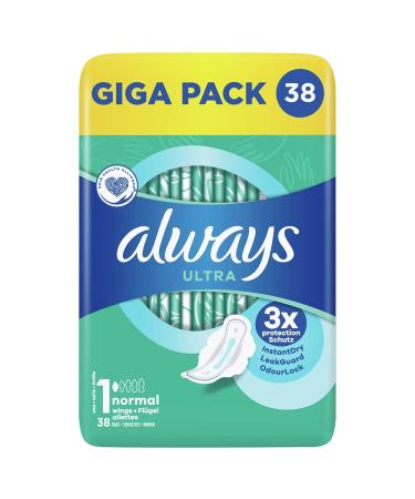 Always - 38x Sanitary Pads Ultra Normal Plus - 1 Piece 38 Count (Pack of 1)