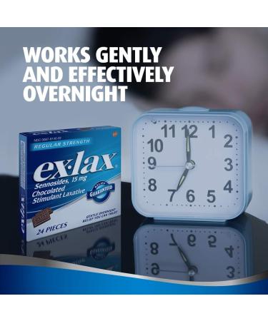 Ex-Lax Regular Strength Chocolate Laxatives - 24 Count | Constipation Relief Pills for Occasional Constipation - Buy Online on GoSupps.com