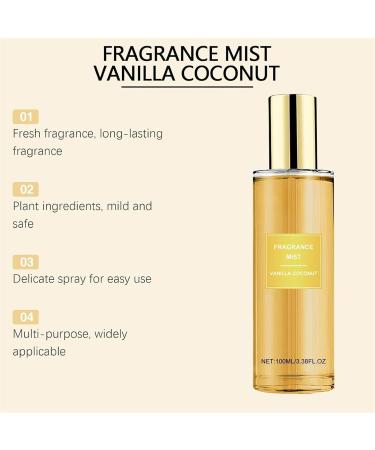 Vanilla Coconut Body Spray Vanilla Coconut Hair Body Perfume Spray Body & Hair Fragrance Mist Travel Size Long Lasting Perfume Spray 1PCS - Buy Online on GoSupps.com