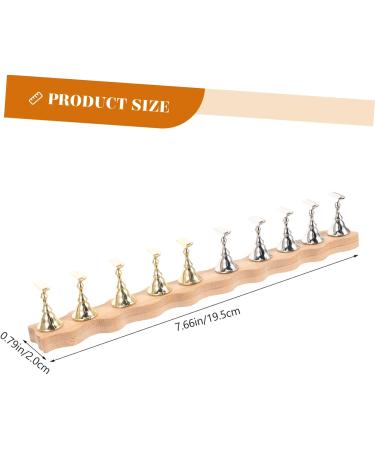 Healeved 1 Set Nail Art Base Metal Display Stand Fake Nails Holder Nail Stands for Press on Nail Art Practice Base Display Stands Nail Art Display Stand Decorative Nails Wooden Cosmetic - Buy Online on GoSupps.com